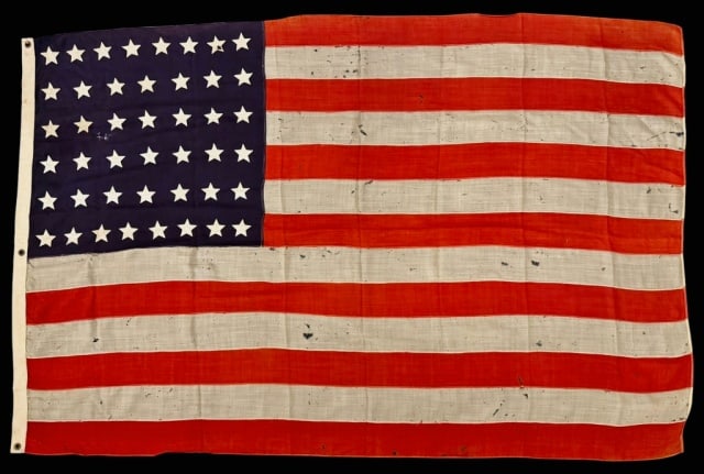 Antique 19th C 44 Star American Flag (1 of 7)