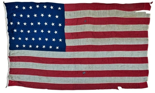 Antique 19th C 44 Star American Flag (1 of 6)