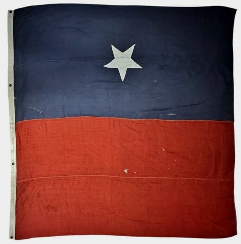 Antique 19th C Texas State Lone Star Flag (1 of 5)
