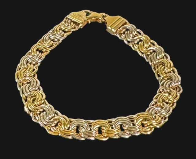 Italian 18K Gold Link Bracelet (1 of 4)