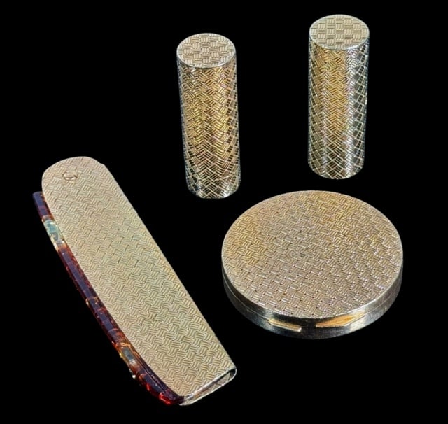 14K Gold Ladies Cosmetic Set, (4pc) (1 of 5)