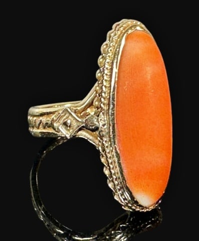 14K Gold and Coral Ring (1 of 4)