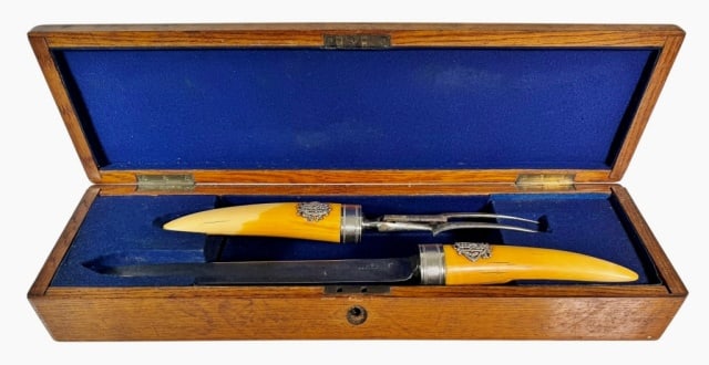 Antique Cased English Victorian Carving Set (1 of 6)