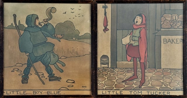 Antique Fairytale Lithographs, John Hassall (2pc) (1 of 4)