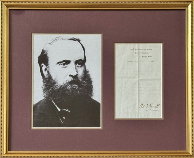 Signed Letter, Irish Politician Charles S Parnell (1 of 4)