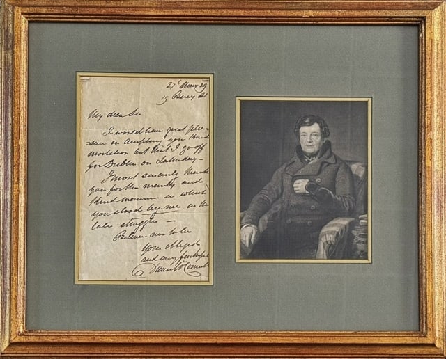 Signed Poem, Irish Politician Daniel O'Connell (1 of 4)