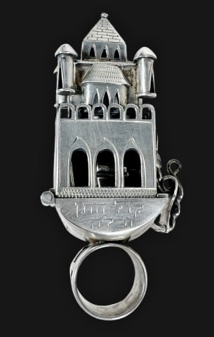 Antique Silver Wedding Ring - 8