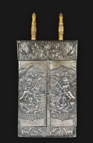 Antique Miniature Torah Ark and Torah Scroll (1 of 7)