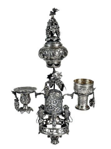 Antique Repousse Silver Havdallah Set (1 of 6)