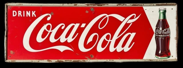 1960's Coca Cola Tin Sign (1 of 4)