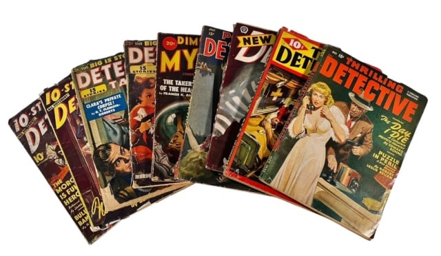 Vintage Detective Magazines,1940's-50's (9pc) (1 of 7)