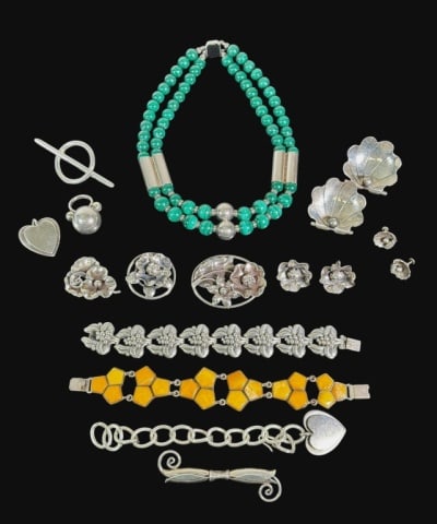 Collection, Vintage Sterling Silver Jewelry (17pc) (1 of 8)