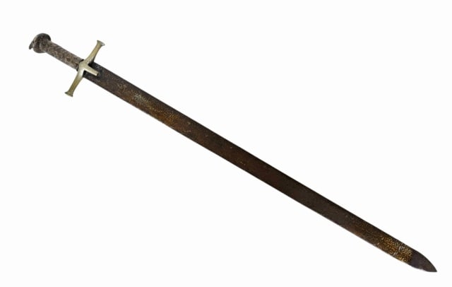Antique Sudanese Kaskara Sword, Crocodile Grip (1 of 7)