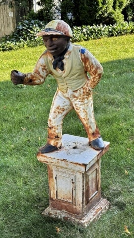 Antique Cast Iron Lawn Jockey Sculpture (1 of 8)