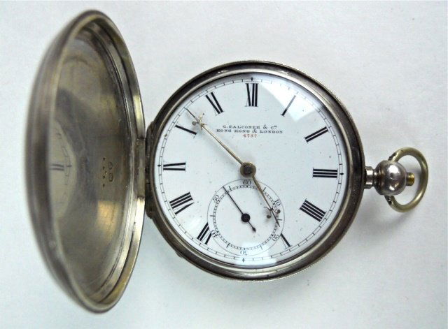 Sterling Silver English Pocket Watch, G. Falconer (1 of 5)