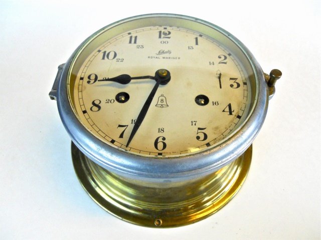 German 8-Day Ship's Bell Clock, Shatz (1 of 4)