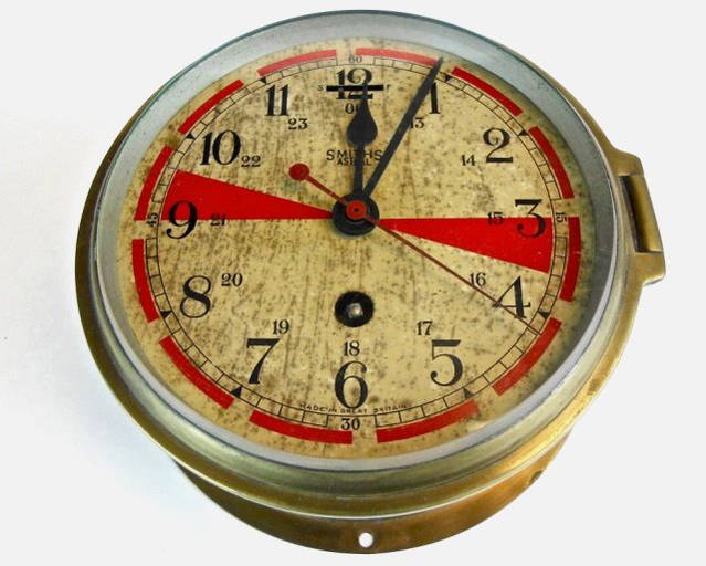 English Ship's Radio Room Clock, Smith's Astral