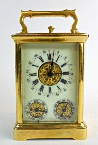 French Calendar Carriage Clock (1 of 5)