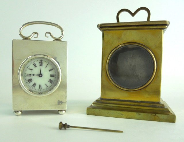 English Sterling Silver Carriage Clock (1 of 7)