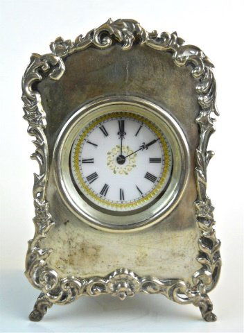 Miniature Silver Quarter Strike Carriage Clock (1 of 4)