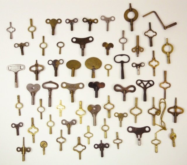 Fifty-Eight Assorted Antique Clock Keys (1 of 1)