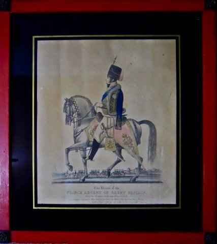 Print The Prince Regent of Great Britain, STADLER: STADLER, Joseph Constantine (active 1780-1812) after Charles Rosenberg - 19th Century colored aquatint titled, "The Prince Regent of Great Britain." Depicts George IV as Prince Regent in uniform of 10