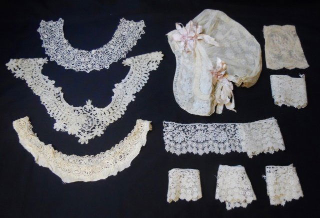 Antique Lace, Collar, Flounces, Trim & Night Cap (1 of 1)