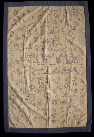 Vintage Embroidered Crib Quilt, Circa 1922, Signed (1 of 8)
