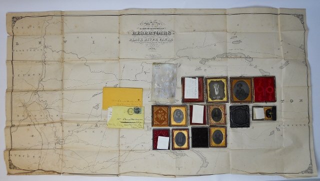 Early Photographs & Ephemera, Herkimer Family, NY: Collection of 19th century ephemera, daguerreotypes and ferrotype photographs pertaining to the Herkimer family of Herkimer, New York; descendants of Brigadier General Nicholas Herkimer (1728-1777), a