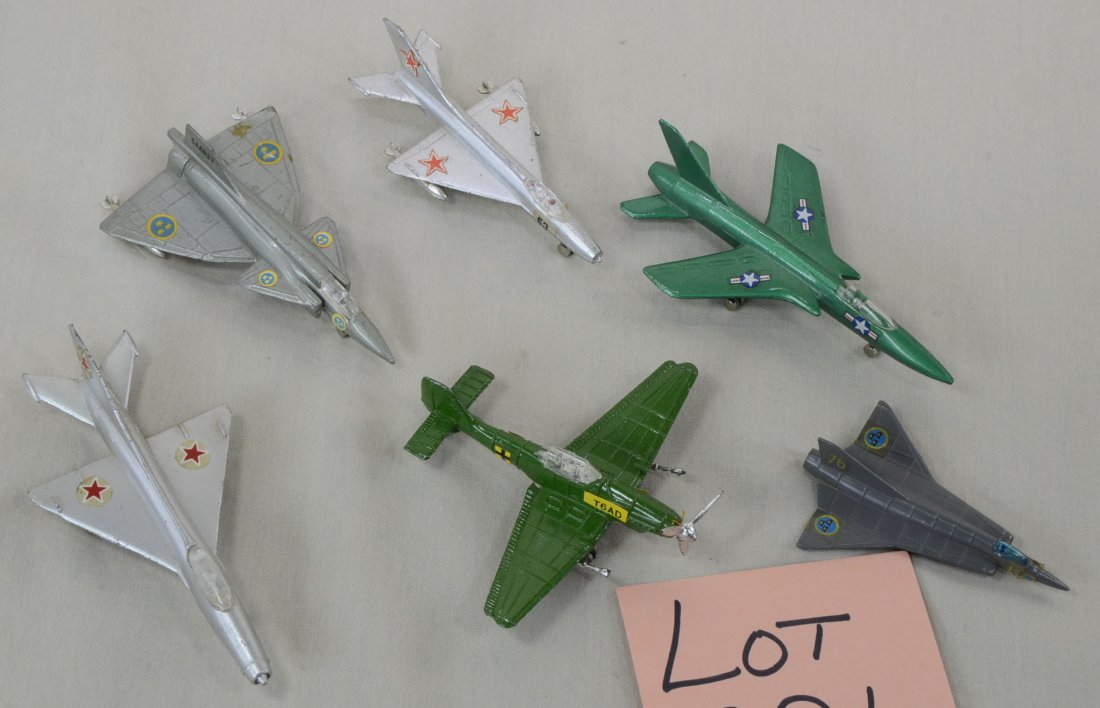 6 Playart Military Jet Planes Zylmex DynaFlites: Saab j35 Dragon, Zylmex AJ37 Viggen, Russian Mig 21 Zylmex Mig 21,F105 Thunderchief, Junker JU-87 Dyna Flites