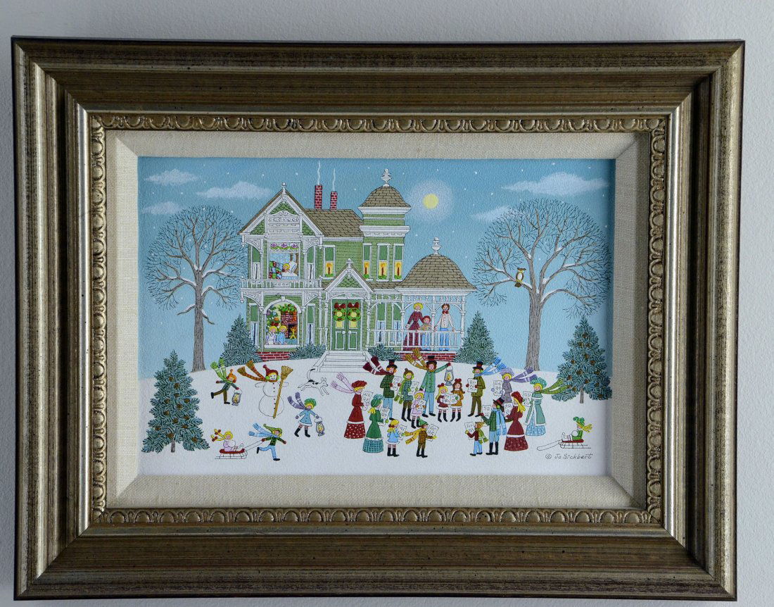 Jo Sickbert Merry Christmas Original Framed (1 of 3)
