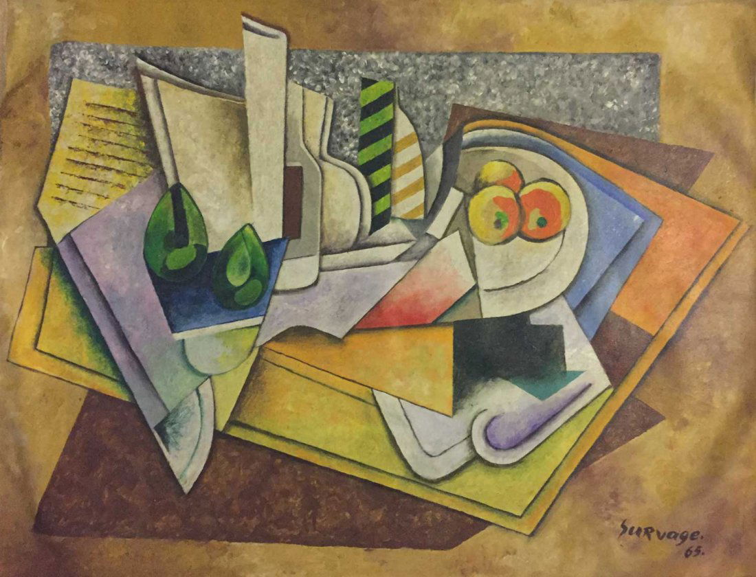 LEOPOLD SURVAGE OIL PAINTING ON CANVAS-SIGNED (1 of 6)