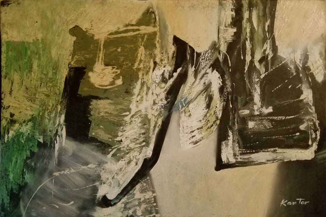 Tadeusz KANTOR (1915-1990) Russian - Polish SIGNED: Tadeusz KANTOR (1915-1990) Russian - PolishTadeusz KANTOR (1915-1990) ;Circa: 1959 ;oil on canvas / unframedframed ;dimensions:24x36 Inchsigned lower right corner ; artists inscriptions on verso ;Prov