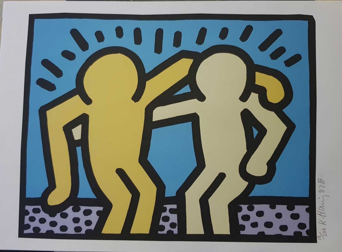 KEITH HARING HAND SIGNED POP SHOP SCREEN PRINT (1 of 3)