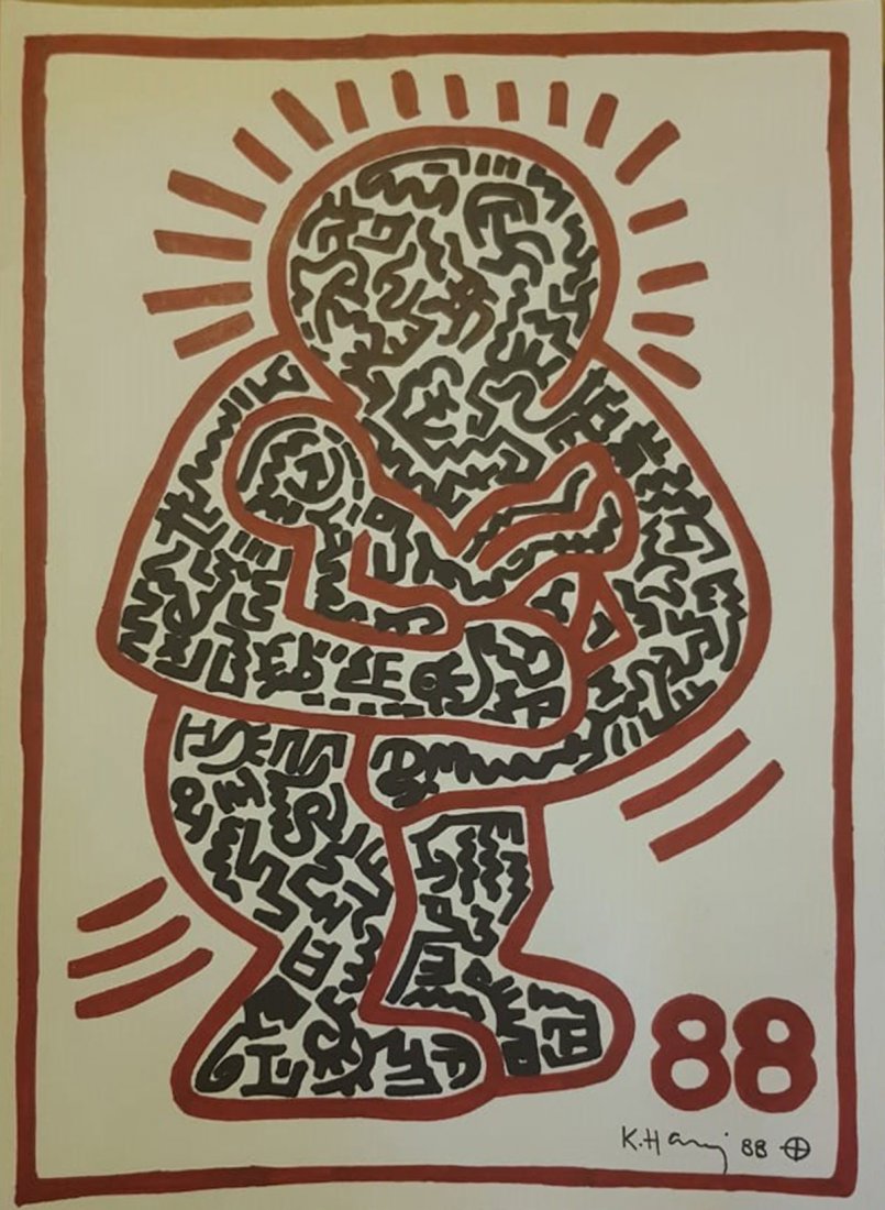 KEITH HARING (1958-1990, American) INK DRWING (1 of 5)