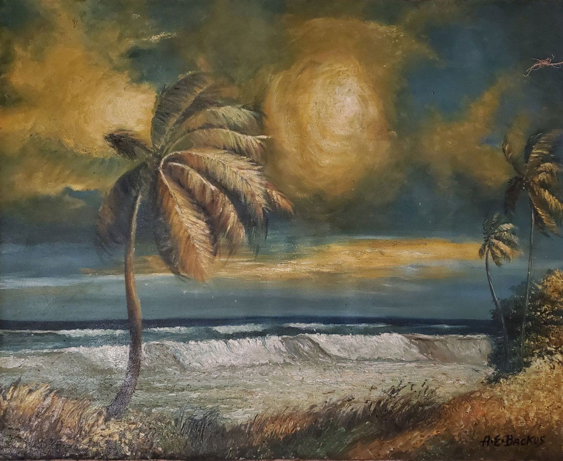 Albert Ernest Backus oil on canvas (Beanie) (1 of 7)