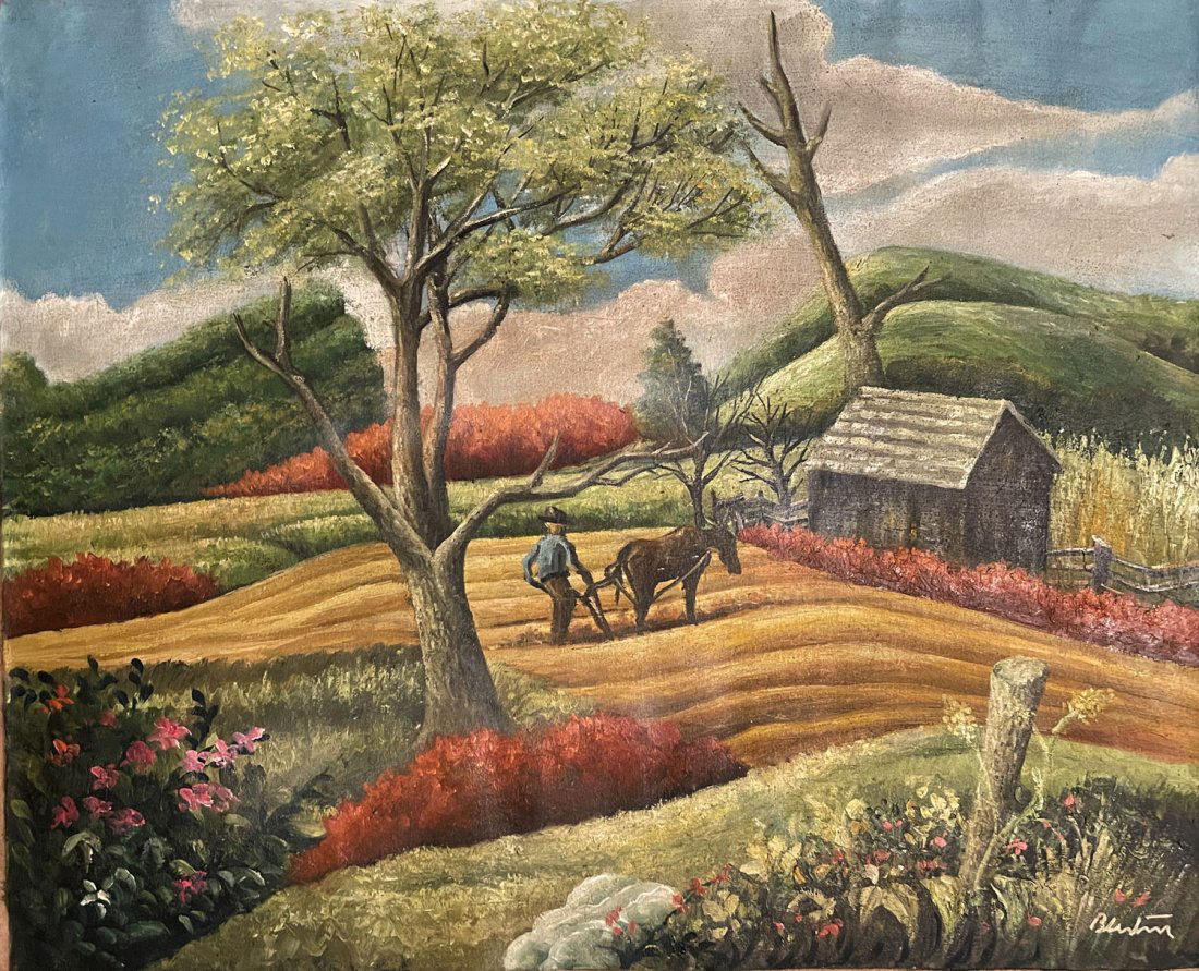 Thomas Hart Benton,"Still Life"Oil On Canvas (1 of 7)