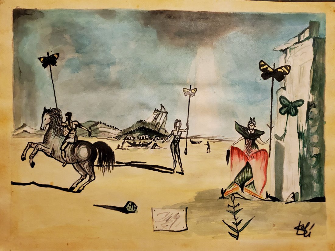 Salvador Dali Gouache on Paper (1 of 6)