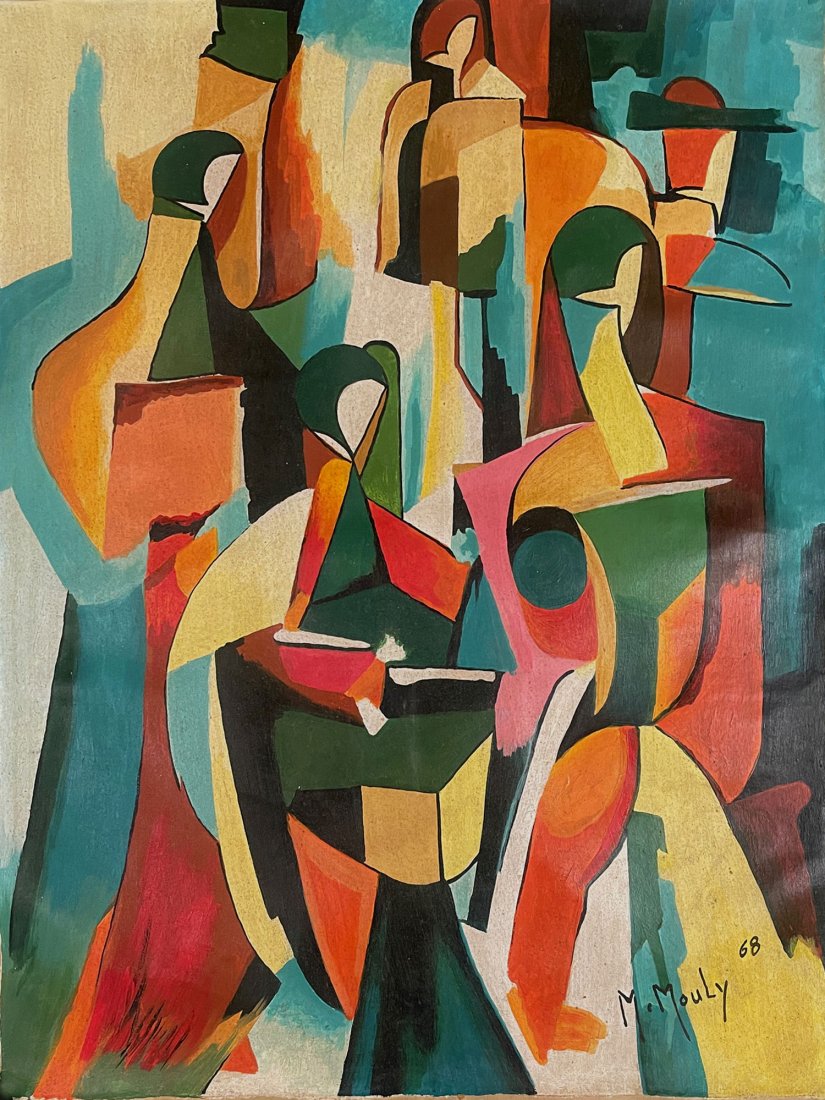 1968 Marcel Mouly Oil on Canvas (1 of 7)