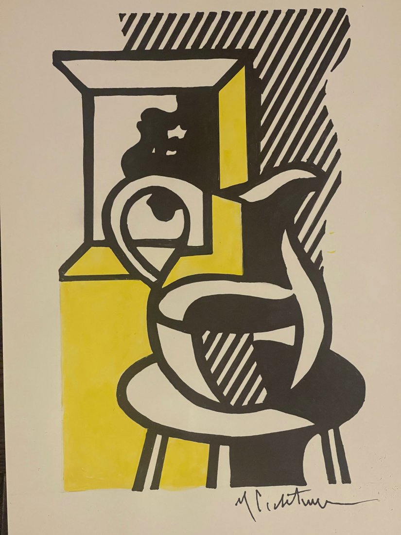 Roy Lichtenstein Hand Drawing-Gouache on paper (1 of 6)