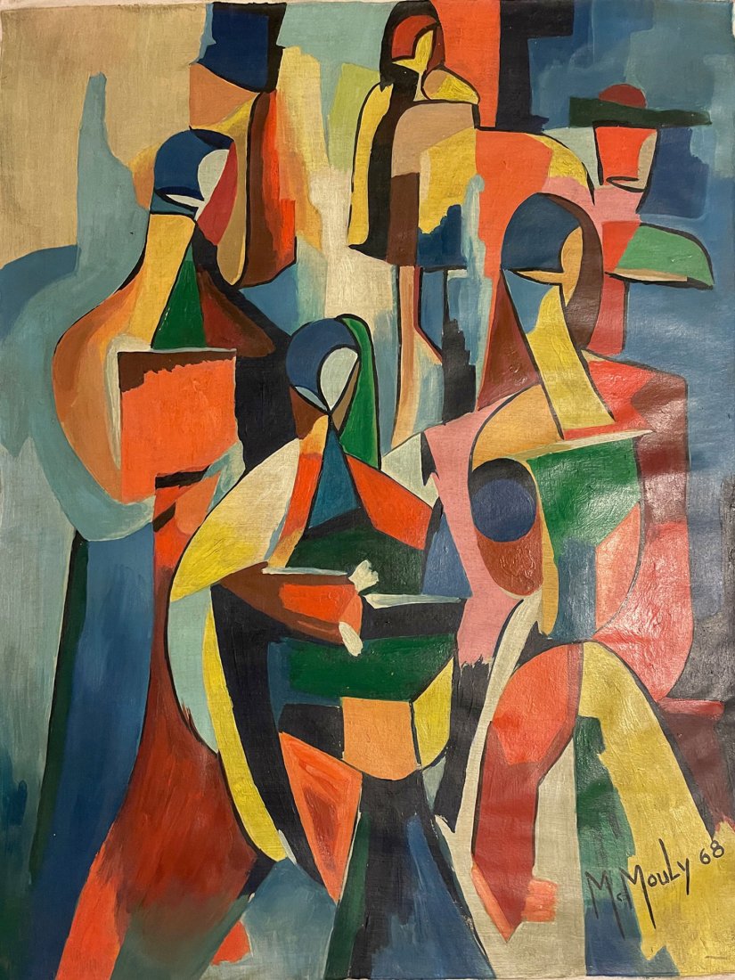 1968 Marcel Mouly Oil on Canvas (1 of 6)