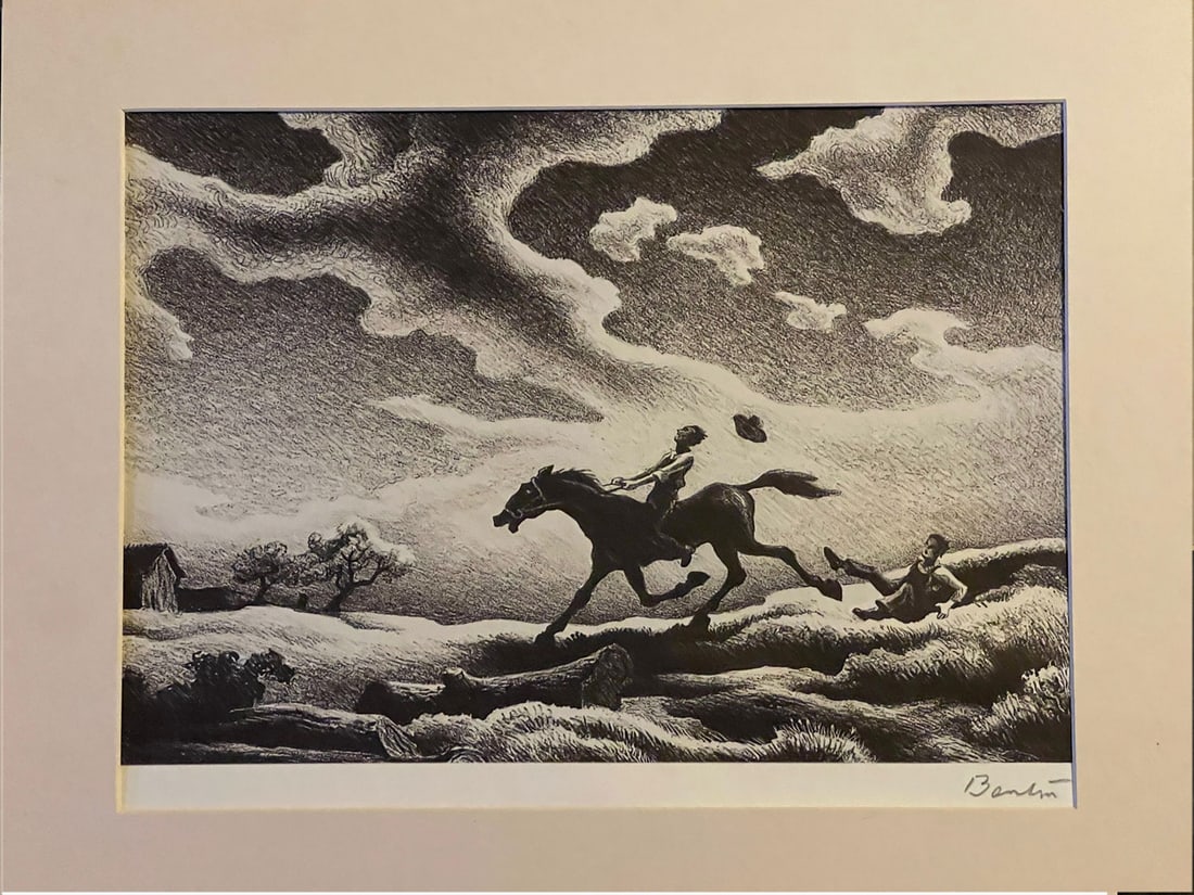 THOMAS HART BENTON Spring Tryout, 1943 Lithograph (1 of 4)