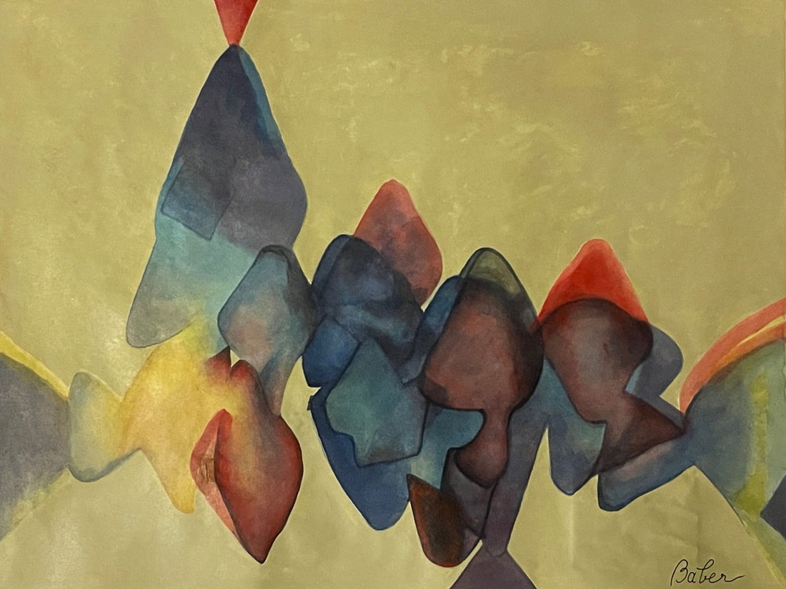 ALICE BABER (1928-1982) WATER COLOR ON PAPER (1 of 9)