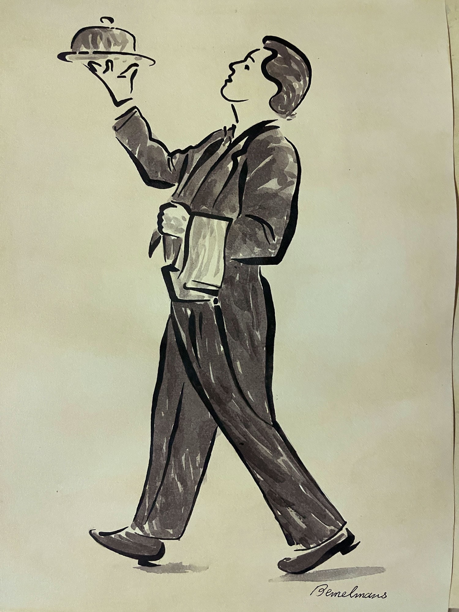 Ludwig Bemelmans original illustration on paper (1 of 6)