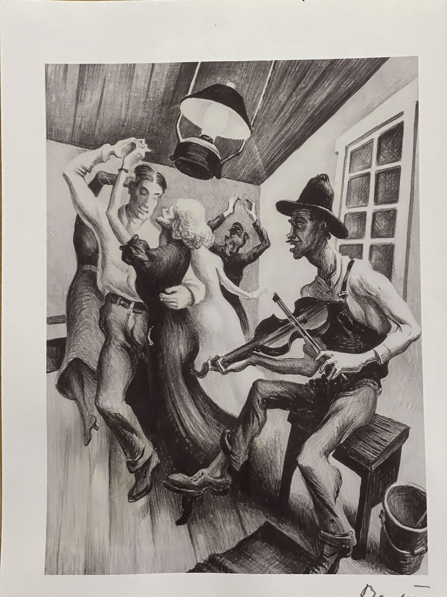 THOMAS HART BENTON HAND SIGNED LITHOGRAPH (1 of 4)