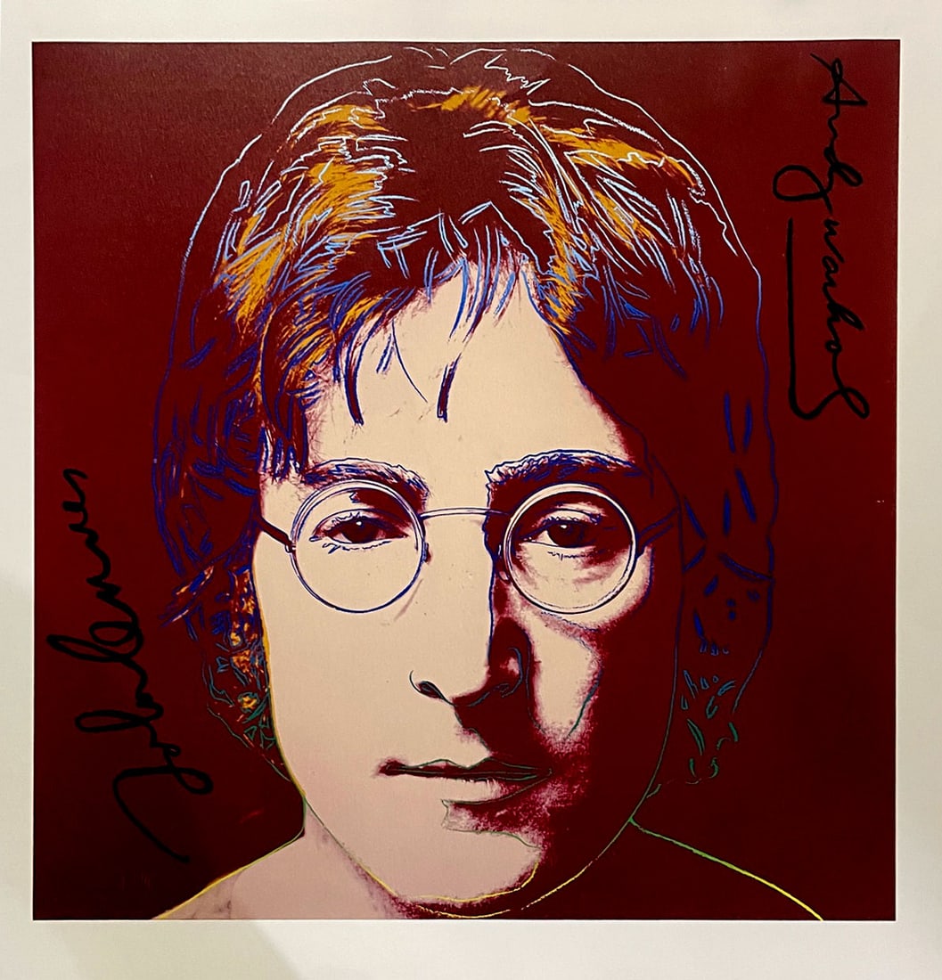JOHN LENNON SIGNED ANDY WARHOL SERIGRAPH STAMPED (1 of 2)