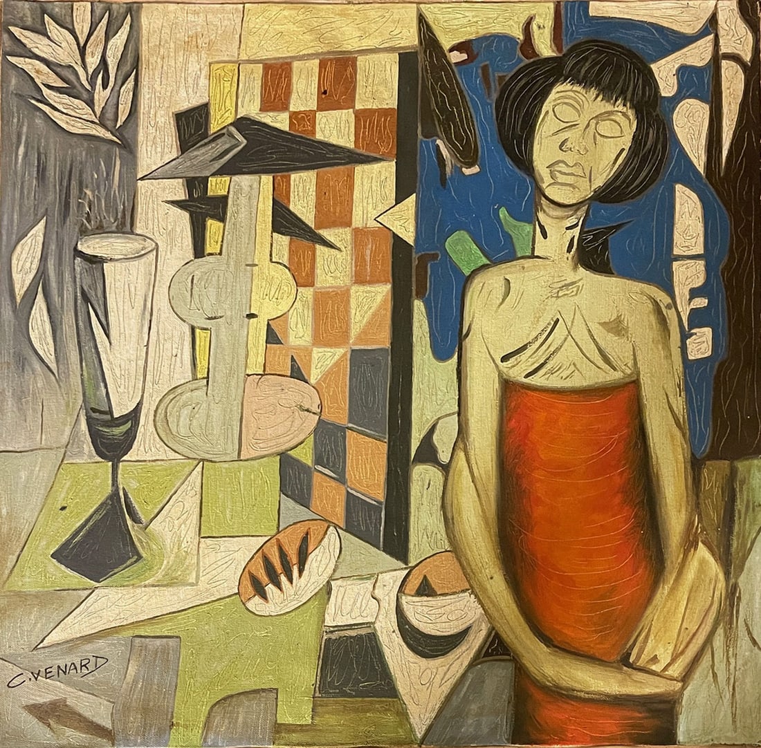 Claude Venard (French, 1913-1999) oil on canvas (1 of 9)