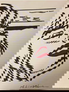 Roy Lichtenstein Hand Drawing Goauache-Signed-COA: Roy Lichtenstein (1923 - 1997) Color Gouache on paperGirl C 1970Signed Right Bottom Front11.6" X 16.5"Leo Castelli Stamped VersoRoy Lichtenstein Copyright Stamp versoLeo Castelli gallery COA label Ver
