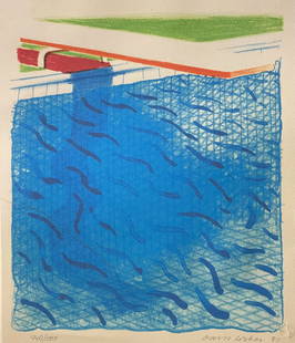 DAVID HOCKNEY (B. 1937) Paper Pools Lithograph: DAVID HOCKNEY (B. 1937) Paper Pools (attributed) LithographDetails: DAVID HOCKNEY Paper Pools Lithograph-No Book.Size: 11¼ x 9½S igned: Front RightProvenance: Artist Blind Stamp/Tyler Bl