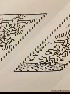 KEITH HARING HAND SIGNED DRAWING-COA: KEITH HARING HAND SIGNED DRAWING-COAArtist:keith haring Medium: Marker on card StockSigned:Front Right Hand side, Size :8" X 6.0" inches,Provenance:angel Ortiz Studio COAThis is a unique Keith Haring